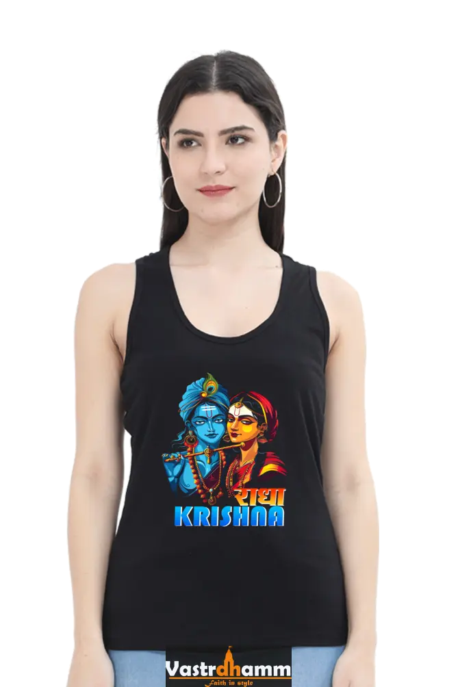 Shree Krishan Divine Love Tank Top T-Shirts for Women Vastrdhamm