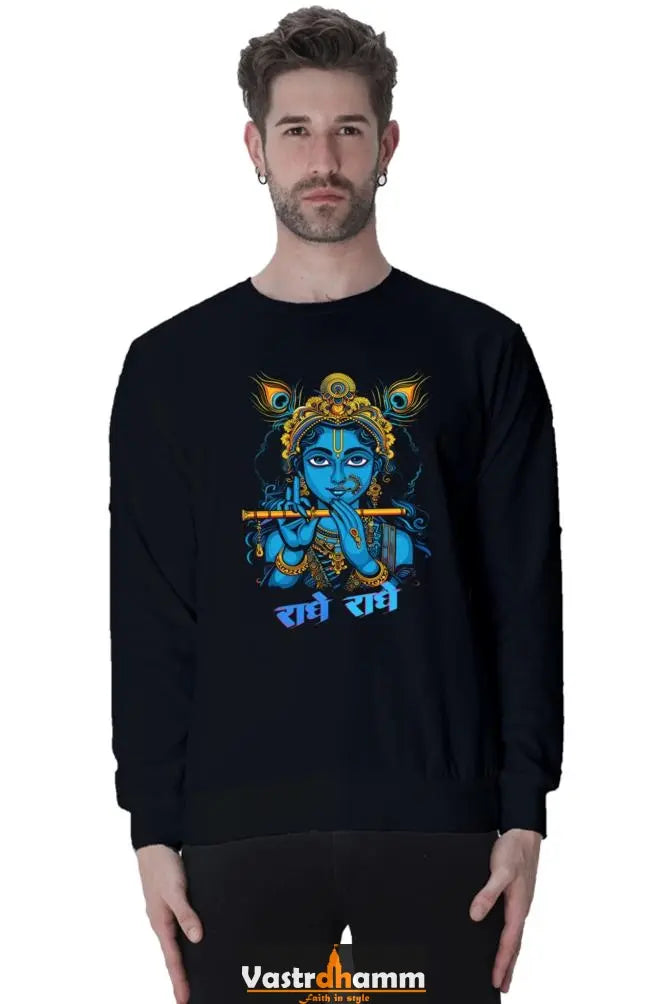 Shree Krishan Flute Melody Sweatshirt T-Shirts  for Men Vastrdhamm