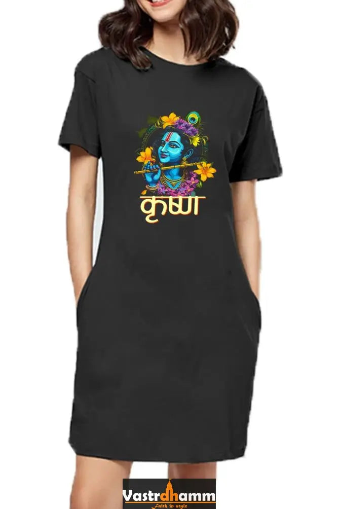 Shree Krishan Gita Wisdom T-Shirts Dress for Women Vastrdhamm