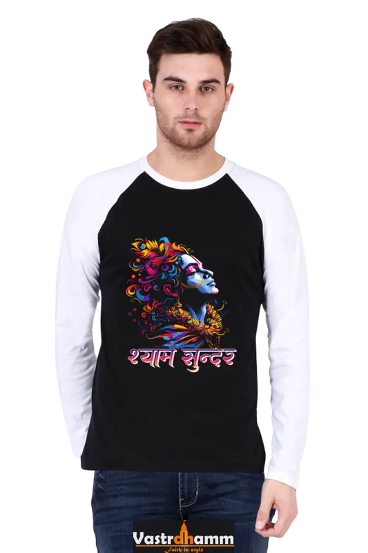 Shree Krishan Govardhan Protector Raglan Full Sleeve T-Shirts for Men Vastrdhamm