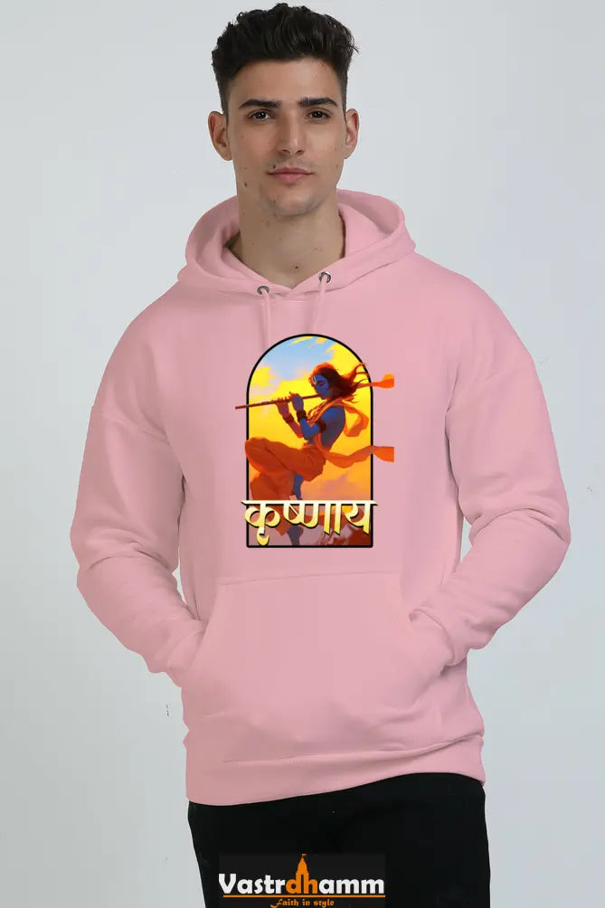 Shree Krishan Kaliya Mardan Oversized Hooded Sweatshirt T-Shirts  for Men Vastrdhamm