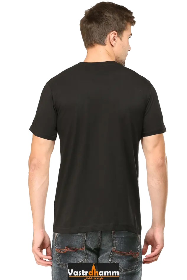 Shree Krishan Kurukshetra Warrior Round Neck Half Sleeve Classic T-Shirts for Men Vastrdhamm