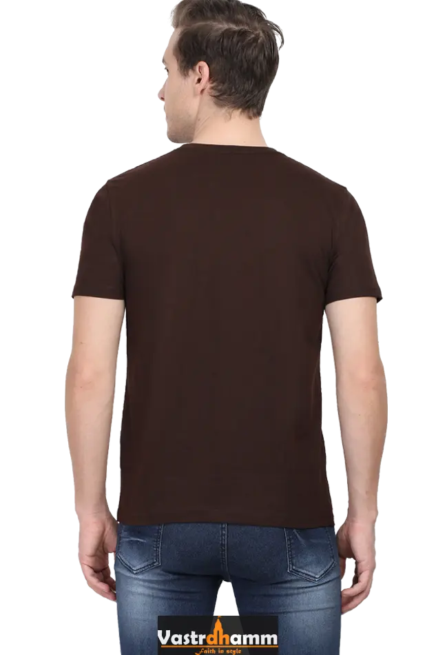 Shree Krishan Kurukshetra Warrior Round Neck Half Sleeve Classic T-Shirts for Men Vastrdhamm