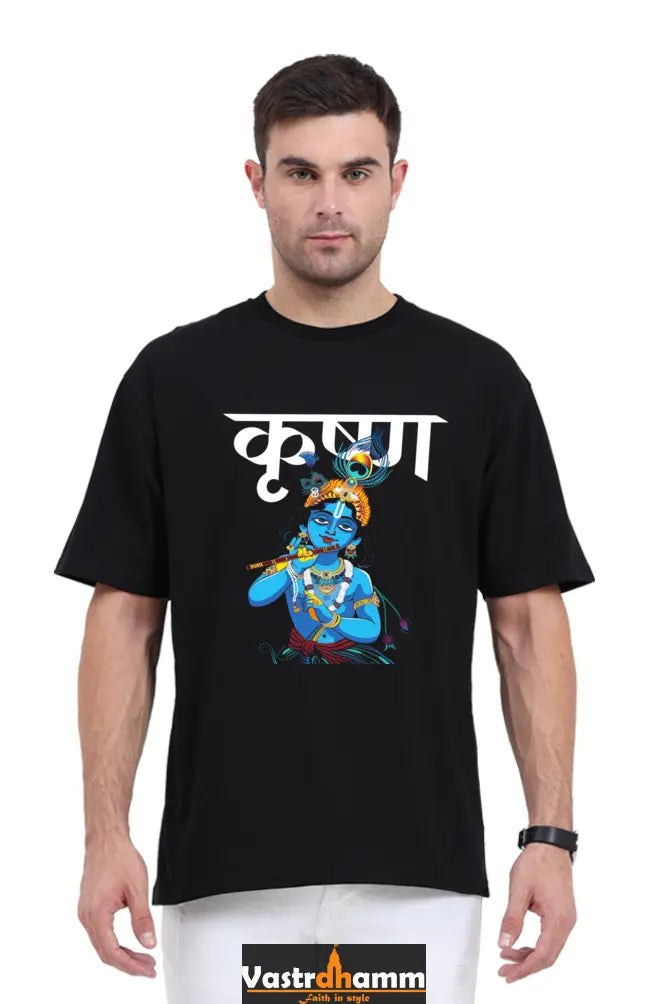 Shree Krishan Makhan Chor Oversized Classic T-Shirts  for Men Vastrdhamm