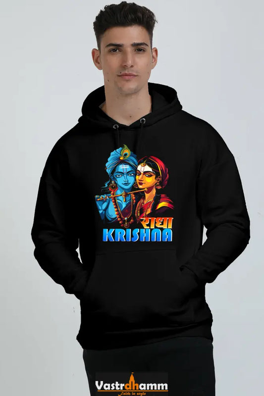 Shree Krishan Makhan Chor Oversized Hooded Sweatshirt T-Shirts  for Men Vastrdhamm