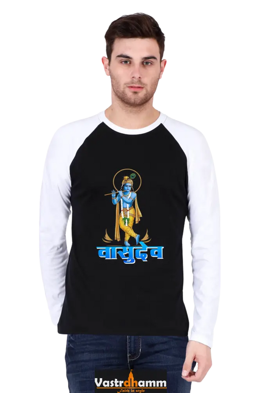 Shree Krishan Murlidhar Raglan Full Sleeve T-Shirts for Men Vastrdhamm