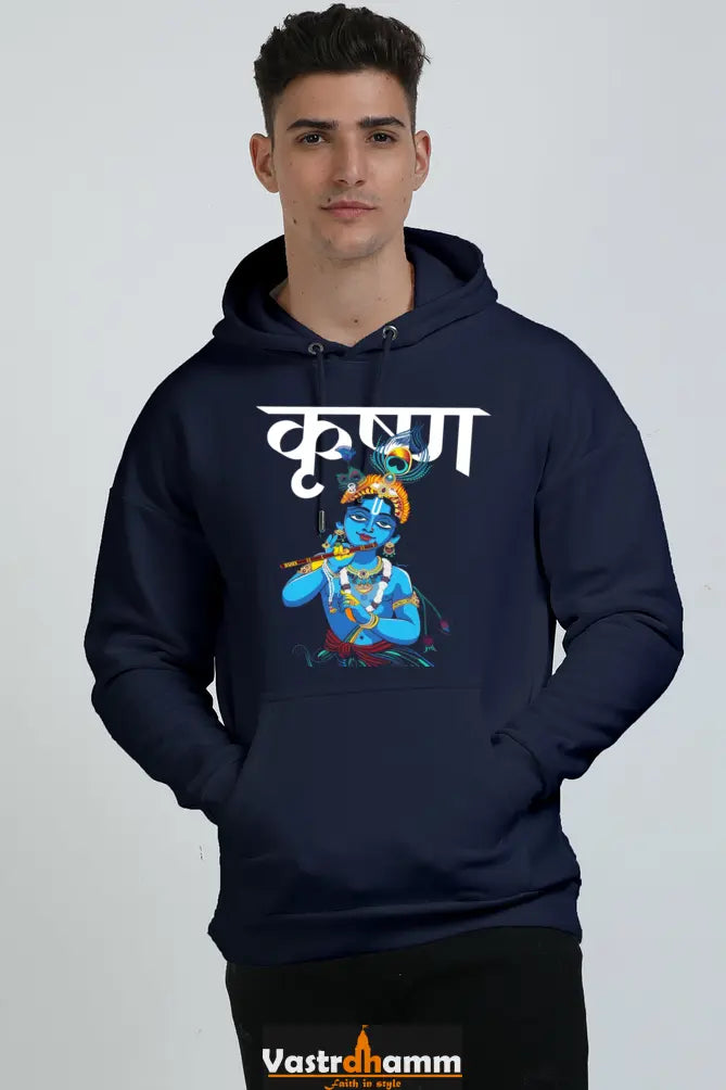 Shree Krishan Peacemaker Oversized Hooded Sweatshirt T-Shirts  for Men Vastrdhamm