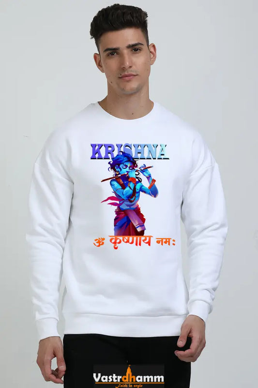 Shree Krishan Radha Krishna Oversized Sweatshirt T-Shirts  for Men Vastrdhamm