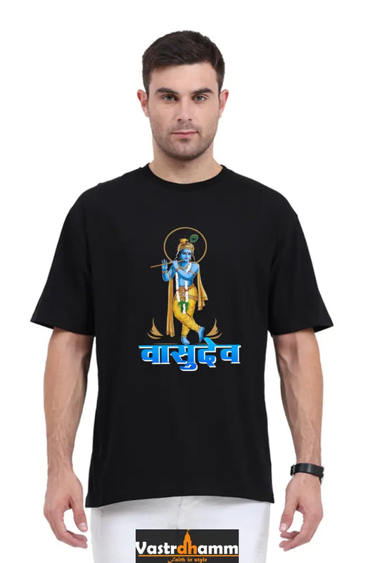 Shree Krishan Vrindavan Oversized Classic T-Shirts  for Men Vastrdhamm