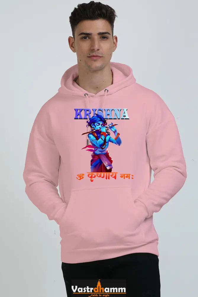 Shree Krishan Vrindavan Oversized Hooded Sweatshirt T-Shirts  for Men Vastrdhamm