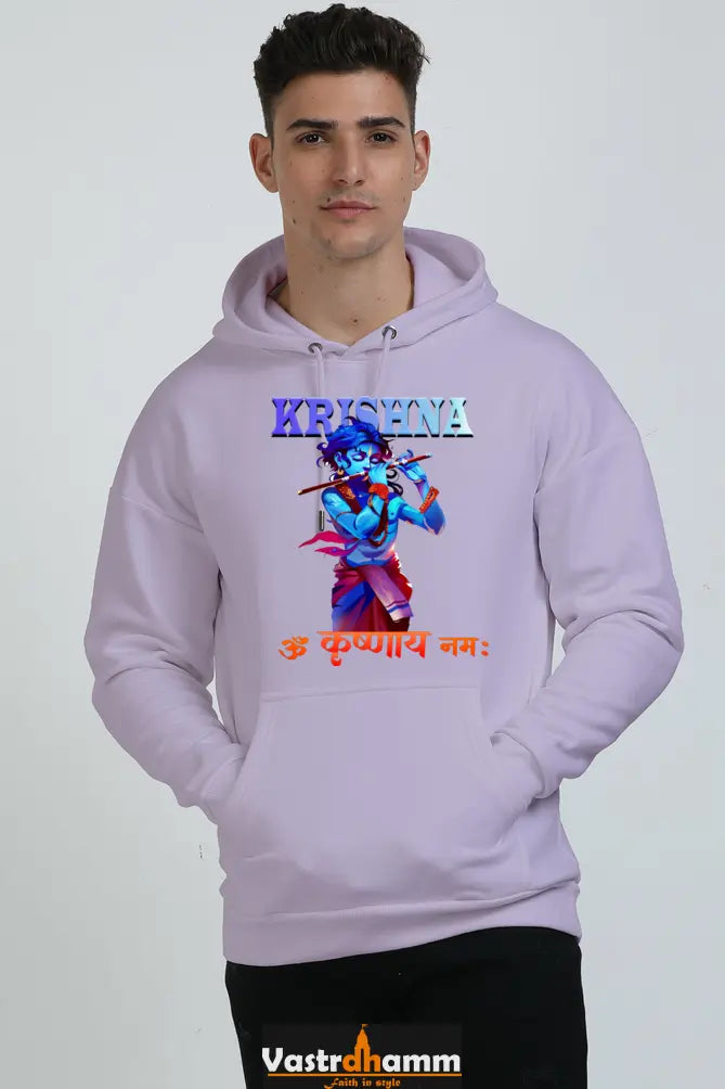 Shree Krishan Vrindavan Oversized Hooded Sweatshirt T-Shirts  for Men Vastrdhamm