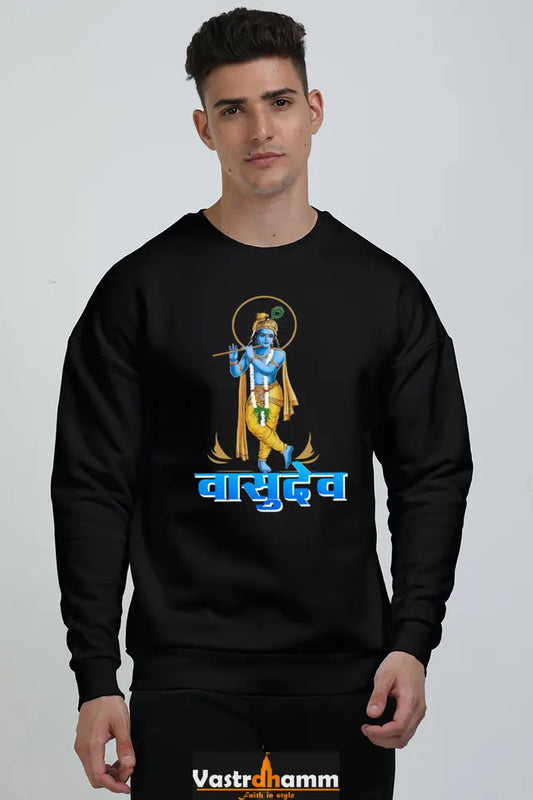 Shree Krishan Vrindavan Oversized Sweatshirt T-Shirts  for Men Vastrdhamm