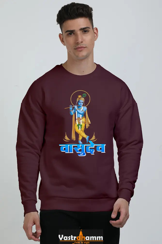 Shree Krishan Vrindavan Oversized Sweatshirt T-Shirts  for Men Vastrdhamm