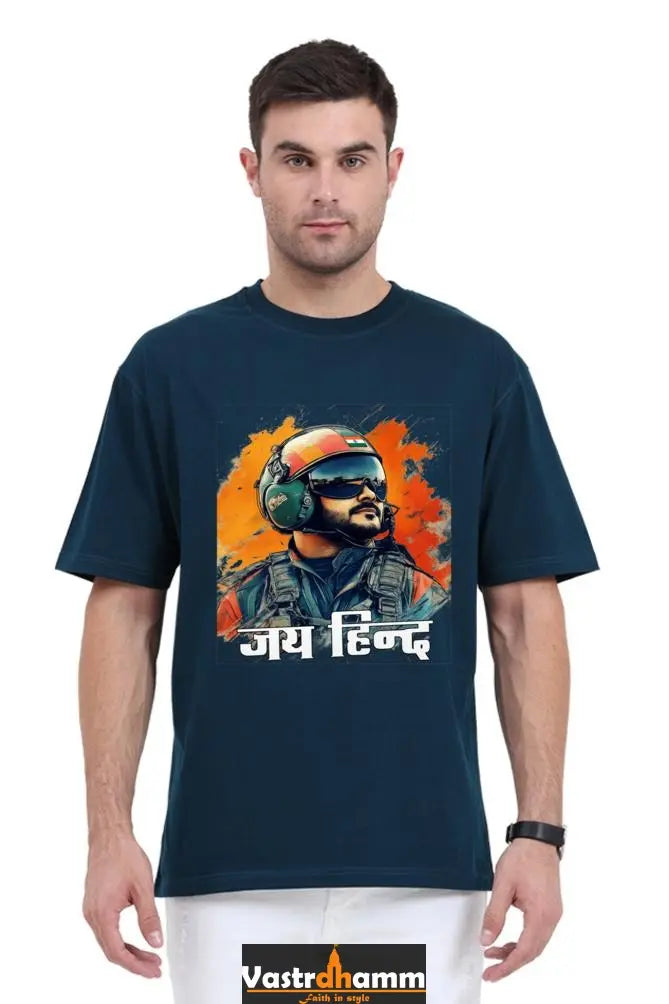 Sky Warriors: Indian Air Force Oversized Classic T-Shirts  for Men Vastrdhamm