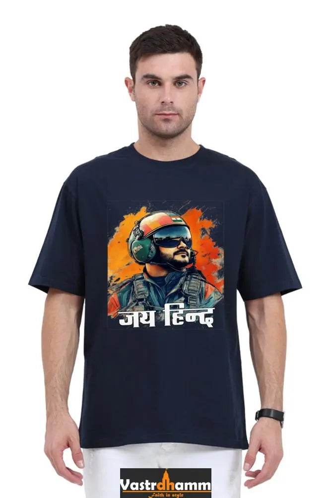 Sky Warriors: Indian Air Force Oversized Classic T-Shirts  for Men Vastrdhamm