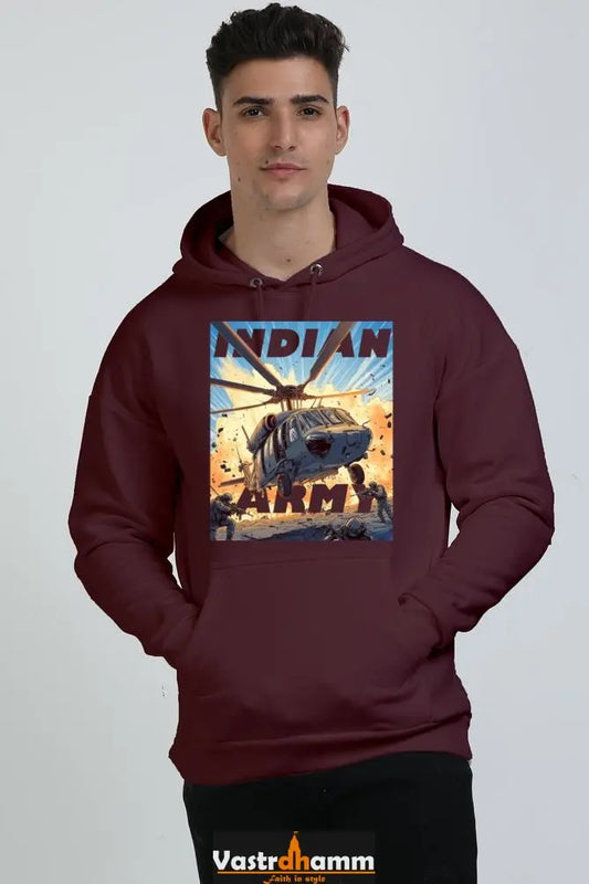 Sky Warriors: Indian Air Force Oversized Hooded Sweatshirt T-Shirts for Men Vastrdhamm