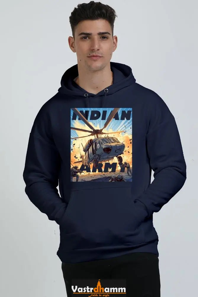 Sky Warriors: Indian Air Force Oversized Hooded Sweatshirt T-Shirts for Men Vastrdhamm