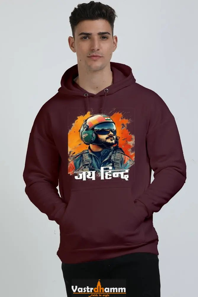 Sky Warriors: Indian Air Force Oversized Hooded Sweatshirt T-Shirts for Men Vastrdhamm