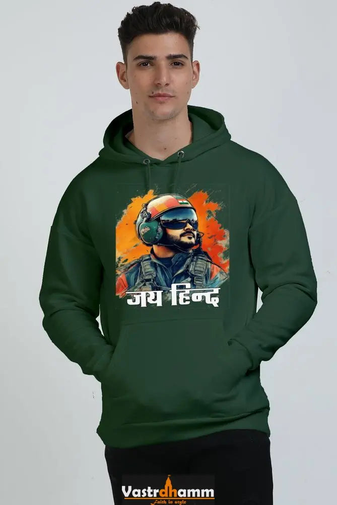 Sky Warriors: Indian Air Force Oversized Hooded Sweatshirt T-Shirts for Men Vastrdhamm