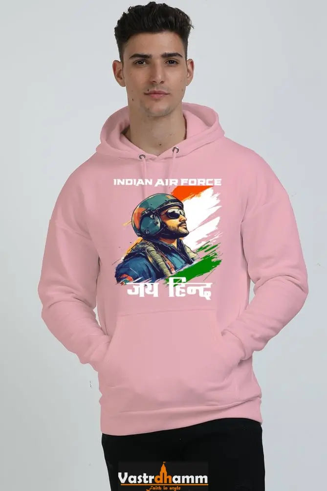 Sky Warriors: Indian Air Force Oversized Hooded Sweatshirt T-Shirts for Men Vastrdhamm