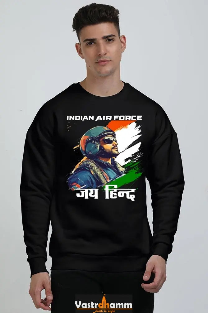 Sky Warriors: Indian Air Force Oversized Sweatshirt T-Shirts for Men Vastrdhamm