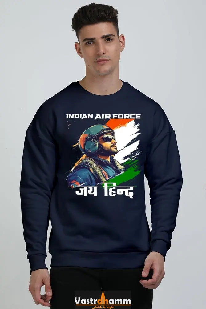 Sky Warriors: Indian Air Force Oversized Sweatshirt T-Shirts for Men Vastrdhamm