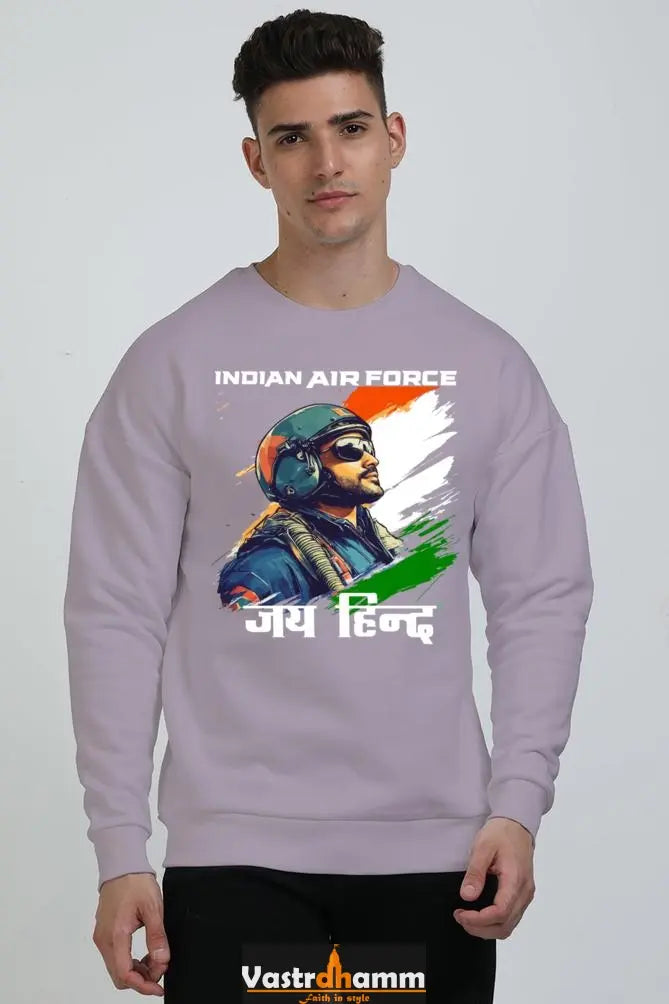 Sky Warriors: Indian Air Force Oversized Sweatshirt T-Shirts for Men Vastrdhamm