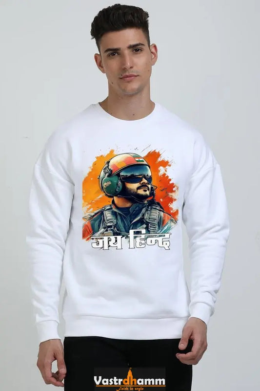 Sky Warriors: Indian Air Force Oversized Sweatshirt T-Shirts for Men Vastrdhamm