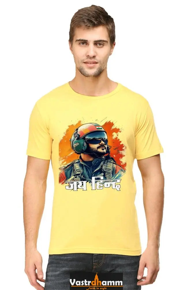 Sky Warriors: Indian Air Force Round Neck Half Sleeve Classic T-Shirts for Men Vastrdhamm