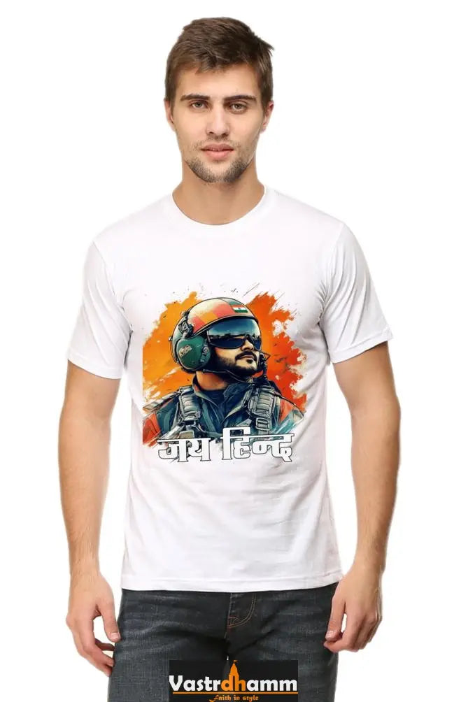 Sky Warriors: Indian Air Force Round Neck Half Sleeve Classic T-Shirts for Men Vastrdhamm