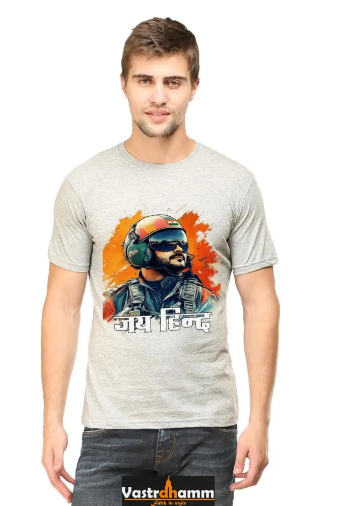 Sky Warriors: Indian Air Force Round Neck Half Sleeve Classic T-Shirts for Men Vastrdhamm