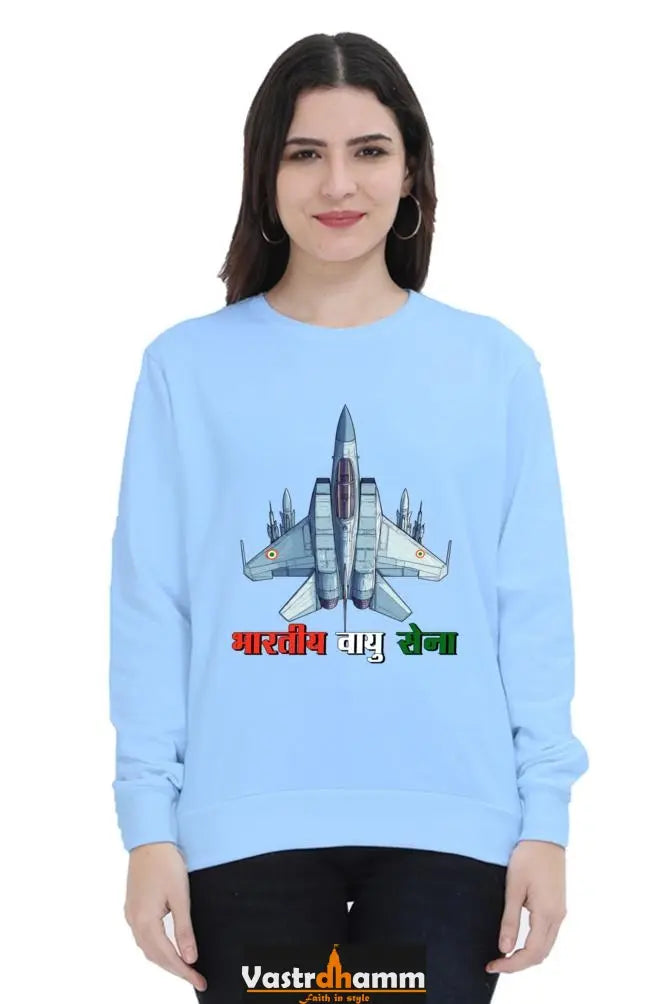 Sky Warriors: Indian Air Force Sweatshirt T-Shirts for Women Vastrdhamm