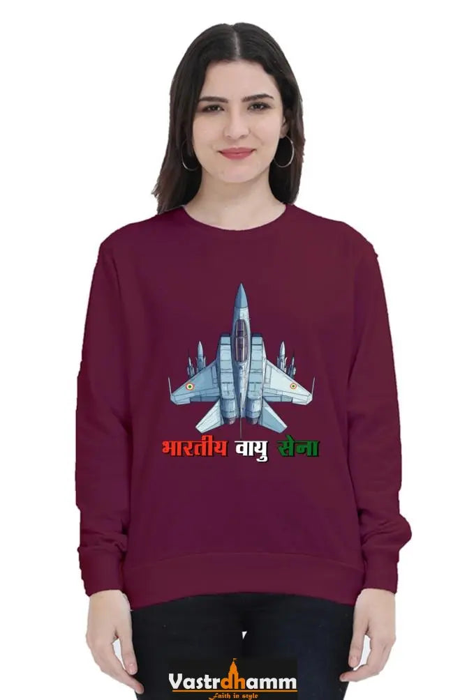 Sky Warriors: Indian Air Force Sweatshirt T-Shirts for Women Vastrdhamm