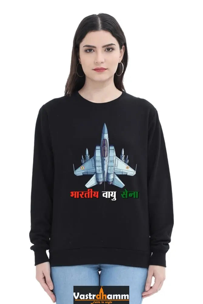 Sky Warriors: Indian Air Force Sweatshirt T-Shirts for Women Vastrdhamm