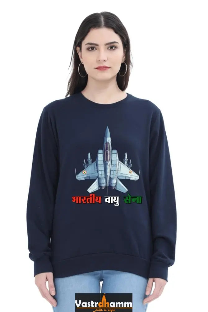 Sky Warriors: Indian Air Force Sweatshirt T-Shirts for Women Vastrdhamm