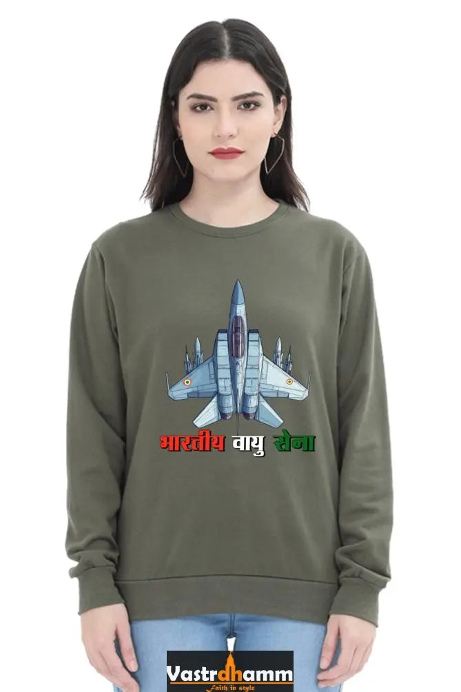 Sky Warriors: Indian Air Force Sweatshirt T-Shirts for Women Vastrdhamm