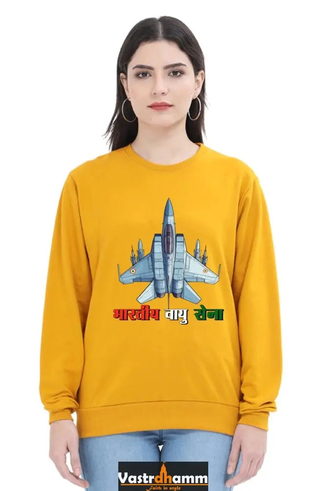 Sky Warriors: Indian Air Force Sweatshirt T-Shirts for Women Vastrdhamm