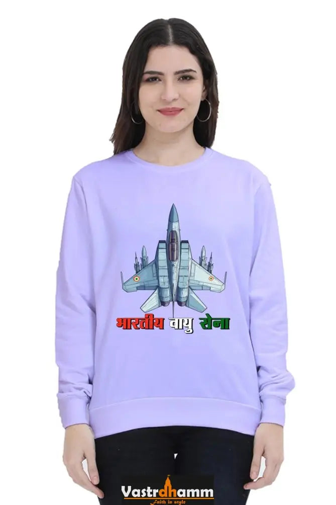 Sky Warriors: Indian Air Force Sweatshirt T-Shirts for Women Vastrdhamm