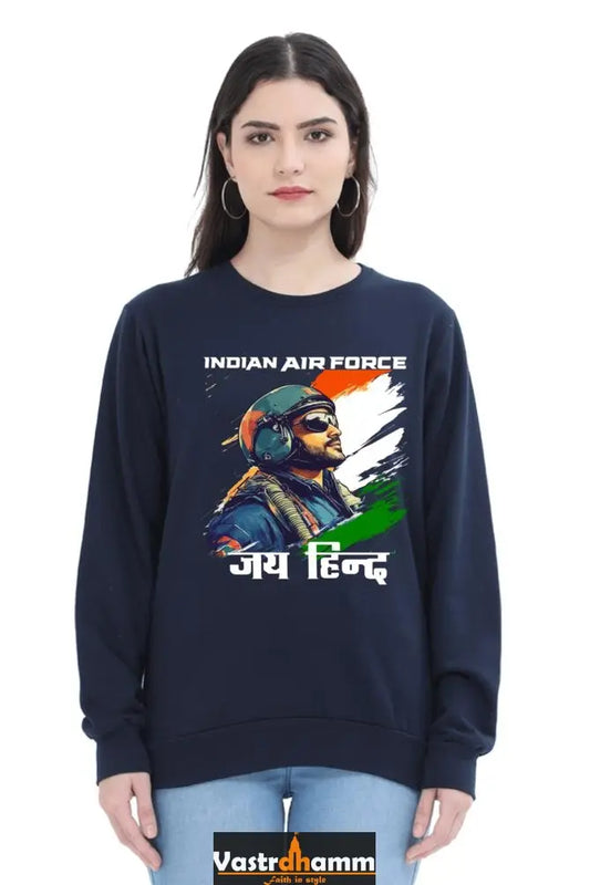 Sky Warriors: Indian Air Force Sweatshirt T-Shirts for Women Vastrdhamm