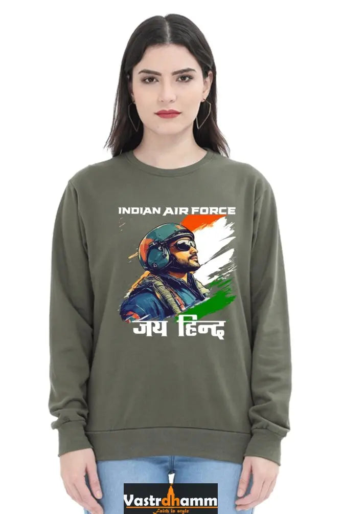 Sky Warriors: Indian Air Force Sweatshirt T-Shirts for Women Vastrdhamm