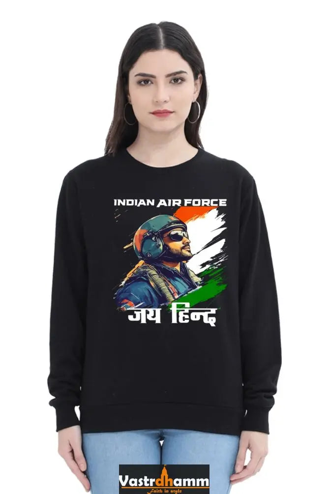 Sky Warriors: Indian Air Force Sweatshirt T-Shirts for Women Vastrdhamm