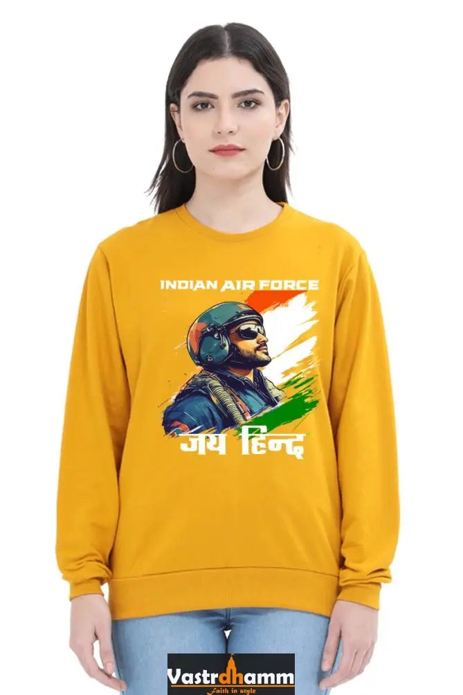 Sky Warriors: Indian Air Force Sweatshirt T-Shirts for Women Vastrdhamm