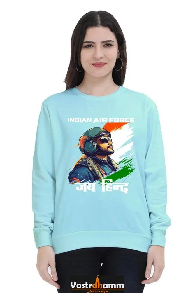 Sky Warriors: Indian Air Force Sweatshirt T-Shirts for Women Vastrdhamm