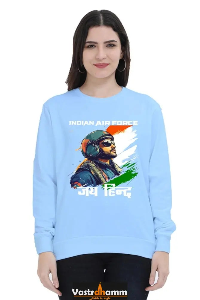 Sky Warriors: Indian Air Force Sweatshirt T-Shirts for Women Vastrdhamm