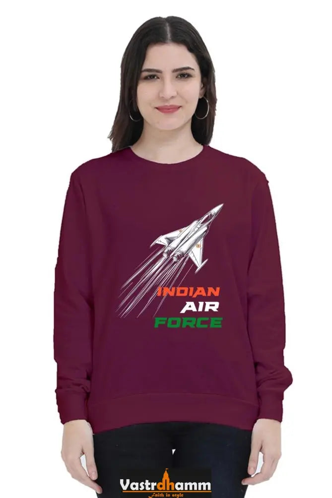 Sky Warriors: Indian Air Force Sweatshirt T-Shirts for Women Vastrdhamm