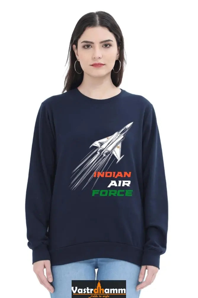 Sky Warriors: Indian Air Force Sweatshirt T-Shirts for Women Vastrdhamm