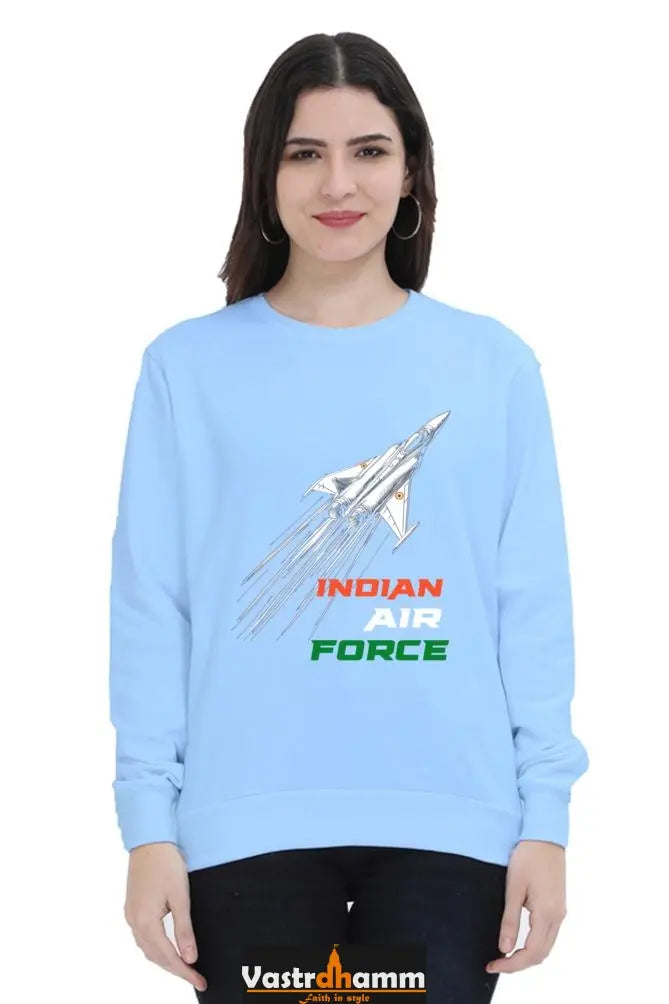 Sky Warriors: Indian Air Force Sweatshirt T-Shirts for Women Vastrdhamm