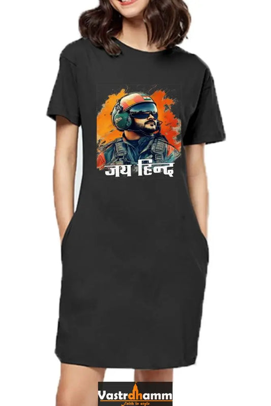 Sky Warriors: Indian Air Force T-Shirts Dress for Women Vastrdhamm