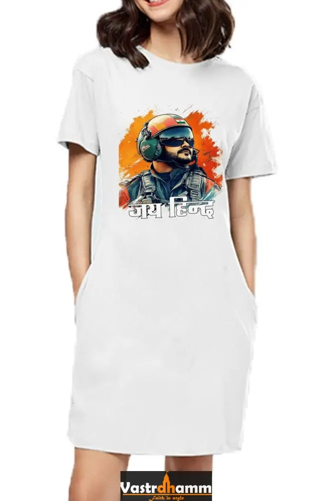 Sky Warriors: Indian Air Force T-Shirts Dress for Women Vastrdhamm