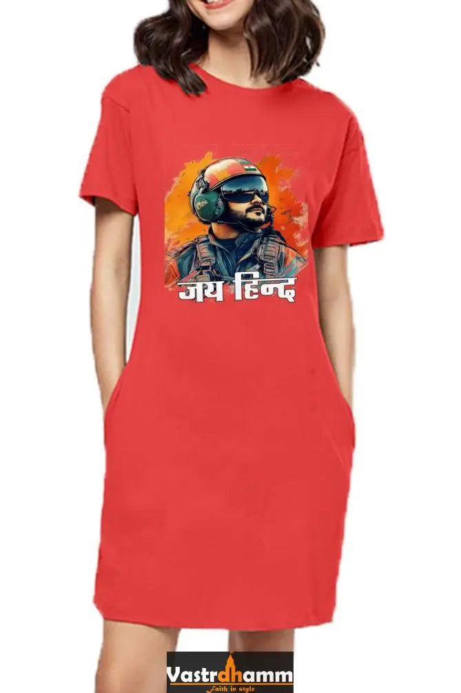 Sky Warriors: Indian Air Force T-Shirts Dress for Women Vastrdhamm